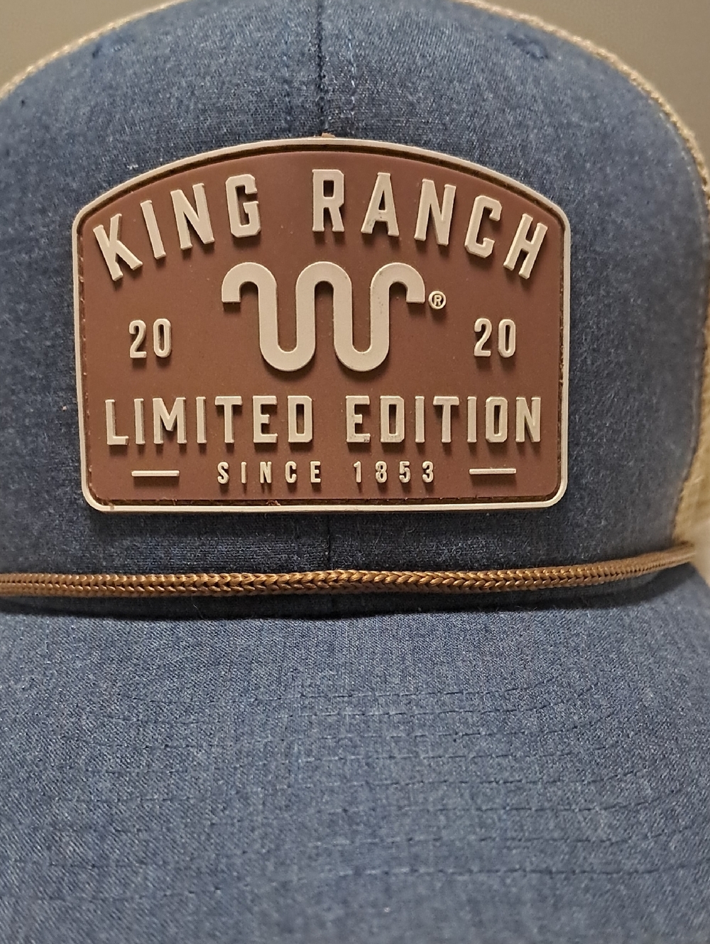 King Ranch Limited Edition Patch Trucker Hat - Blue & Brown